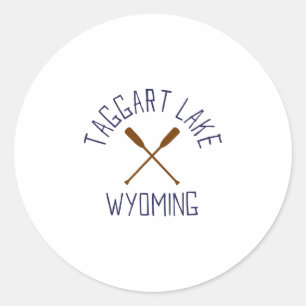 Taggart Lake Wyoming Outdoors Vintage 1 Classic Round Sticker