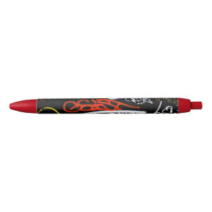 tagged black ink pen