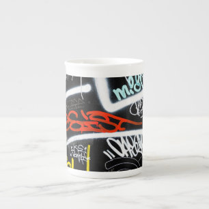 tagged bone china mug
