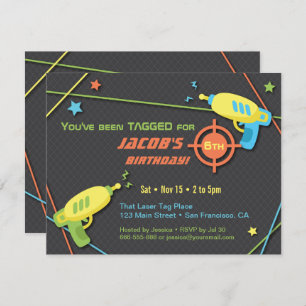 Tagged for Laser Tag Birthday Party Invitations