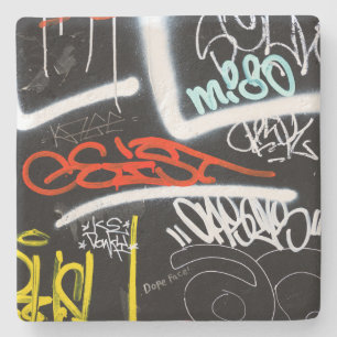 tagged stone coaster