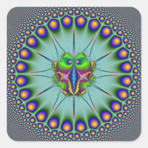 Taggert Bug in 24 Point Circular Frame Square Sticker