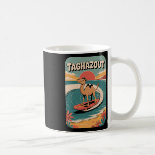 Taghazout Beach Vibes, Fun Retro Sunset And Surfin Coffee Mug