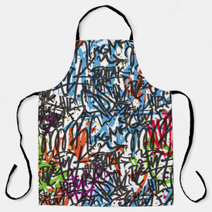 tags seamless pattern. Graffiti background.art,pat Apron