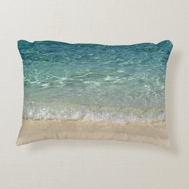 Tahiti Blue Tropical Water pillow case (Back)