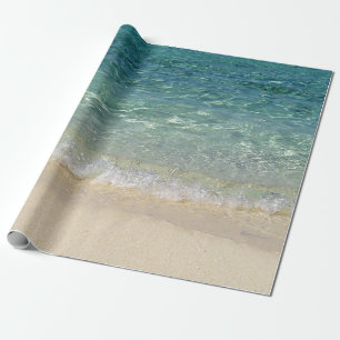 Tahiti Blue Tropical Water Wrapping Paper