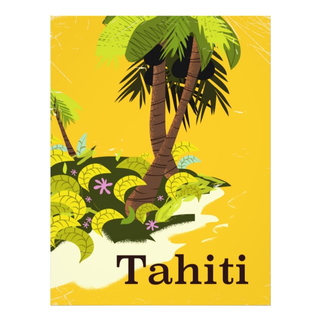 Tahiti Retro travel poster (Front)