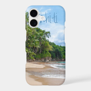 Tahiti Sand Beach Blue Sky Palm Trees