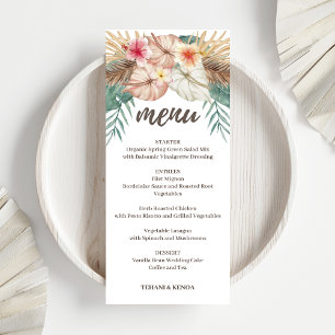 Tahiti   Tropical Island Floral Wedding Menu