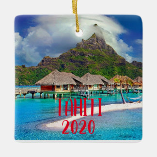 Tahiti Vacation Christmas Ornament 
