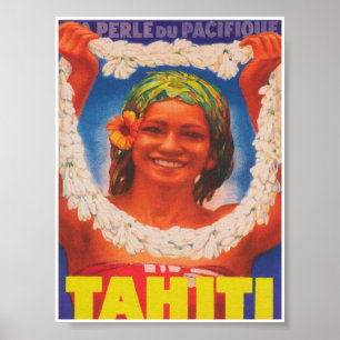 Tahiti Vintage Travel Poster