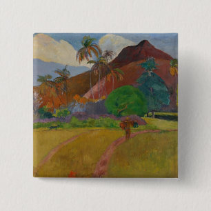 Tahitian Landscape, 1891 (oil on canvas) 15 Cm Square Badge
