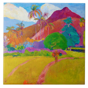 Tahitian Landscape, Gauguin Ceramic Tile