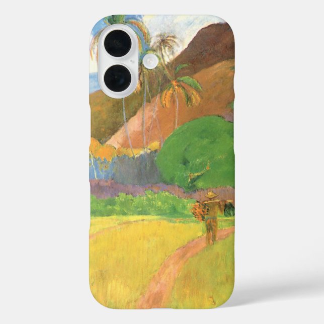 Tahitian Landscape, Mountains Tahiti, Paul Gauguin Case-Mate iPhone Case (Back)