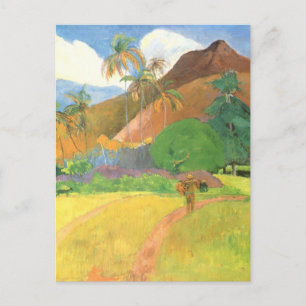 Tahitian Landscape, Mountains Tahiti, Paul Gauguin Postcard