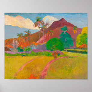 Tahitian Landscape Paul Gauguin Post-Impressionist Poster