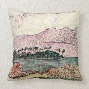 Tahitian Landscape (w/c on paper) Cushion