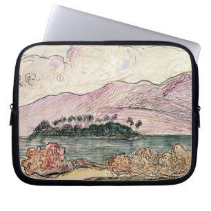 Tahitian Landscape (w/c on paper) Laptop Sleeve