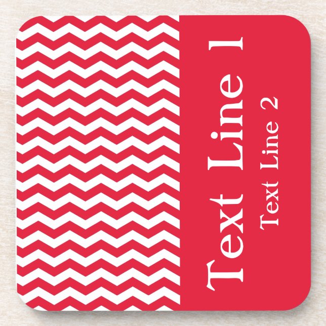 Tahitian Orchid Wave Chevron customisable Coaster (Front)