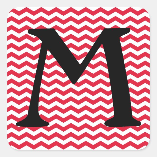 Tahitian Orchid Wave Chevron Square Sticker (Front)
