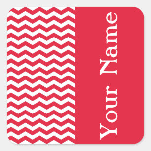 Tahitian Orchid Wave Chevron with name Square Sticker