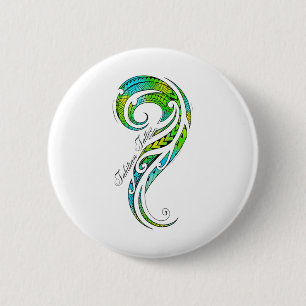 Tahitian Tattoo - Hawaiian Tattoo Graphic _1 6 Cm Round Badge