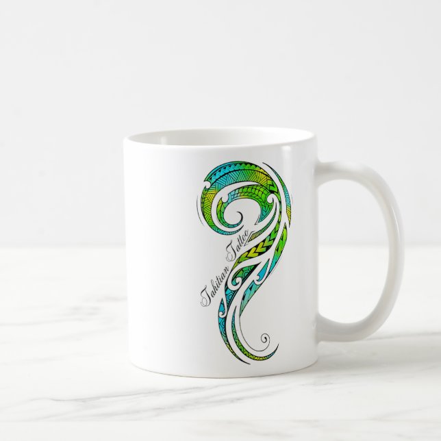 Tahitian Tattoo - Hawaiian Tattoo Graphic _1  Coffee Mug (Right)