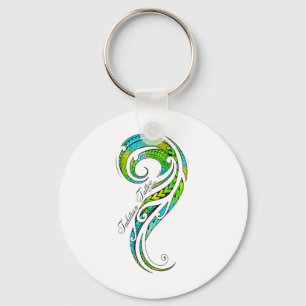 Tahitian Tattoo - Hawaiian Tattoo Graphic _1  Key Ring