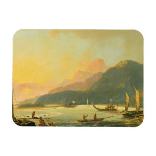 Tahitian War Galleys in Matavai Bay, Tahiti, 1766 Magnet