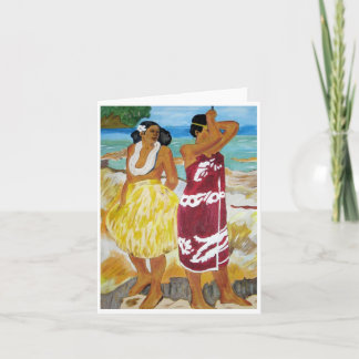 Tahitian Women Card