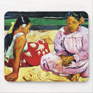 Tahitian Women on the Beach by Paul Gauguin Mouse Pad