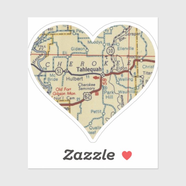 Tahlequah OK Map (Sheet)