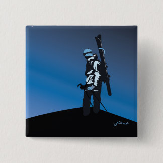 tahoe ski backcountry looking out 15 cm square badge