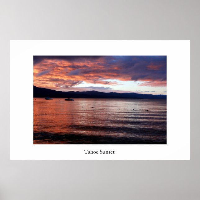 Tahoe Sunset Poster (Front)