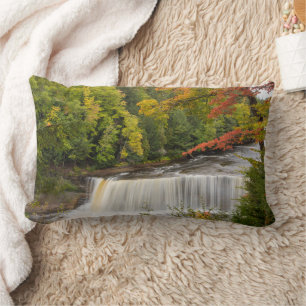 Tahquamenon Falls in Fall Lumbar Cushion