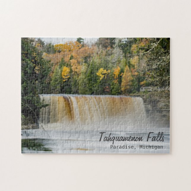Tahquamenon Falls Michigan Waterfall Up North Jigsaw Puzzle (Horizontal)