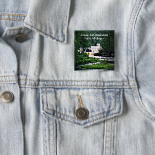 Tahquamenon Falls State Park Lower Falls, Michigan 15 Cm Square Badge