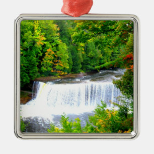 Tahquamenon Falls Upper Peninsula Michigan Metal Ornament