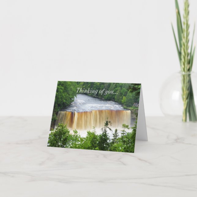 Tahquamenon Upper Falls Thinking Of You Card (Front)