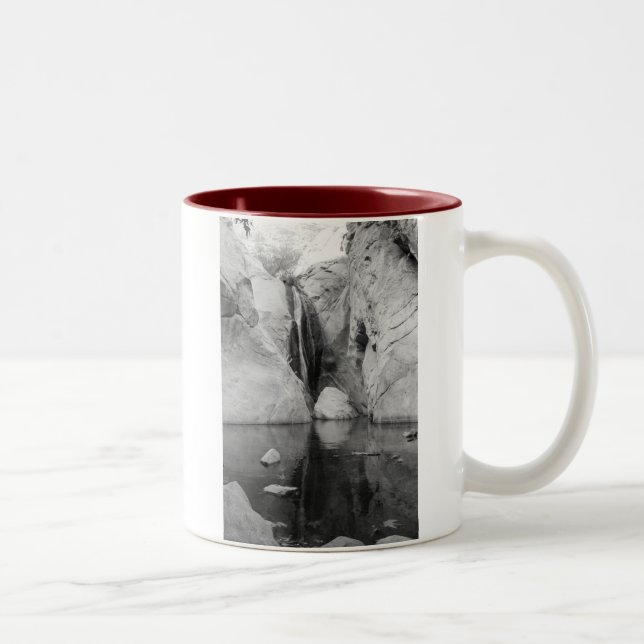 Tahquitz Canyon Waterfall, Palm Springs California Two-Tone Coffee Mug (Right)