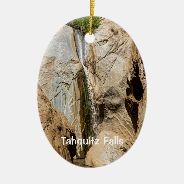 Tahquitz Falls, Palm Springs, CA Ceramic Ornament (Front)