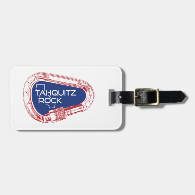 Tahquitz Rock California Climbing Carabiner Luggage Tag (Front Horizontal)