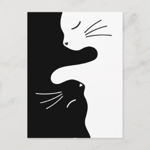 Tai Chi Cat Zen Master Kitty Balance Postcard