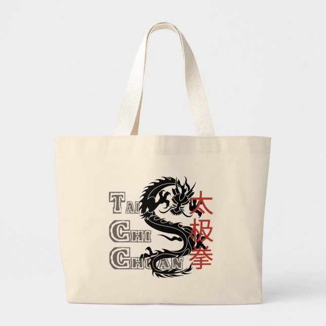Tai Chi Chuan Large Tote Bag (Front)