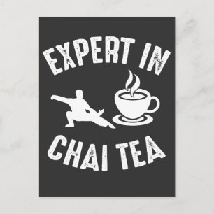 Tai Chi Expert In Chai Tea Martial Arts Barista Postcard