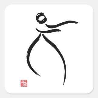Tai Chi Flow Square Sticker