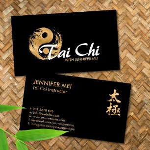 Tai Chi  Golden Yin Yang  Business Card