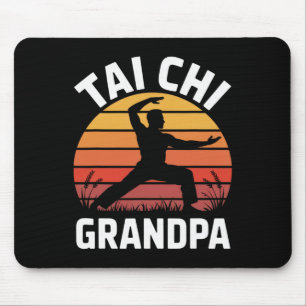 Tai Chi Grandpa Senior Fitness Yoga Lance Health Mouse Pad