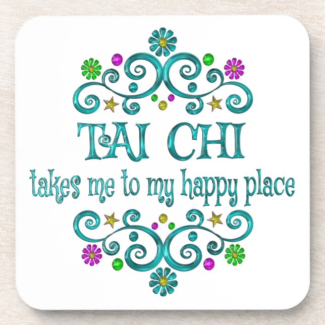 Tai Chi Happy Place Coaster (Front)