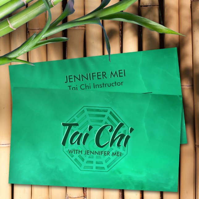 Tai Chi  Jade Green Bagua / Pakua Business Card (Creator Uploaded)